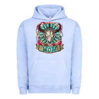 Pigment Grape Ice Mom Bull Skull Mother's Day Urban Hoodie - CowGirlArtShop