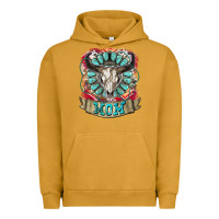 Pigment Peanut Butter Mom Bull Skull Mother's Day Urban Hoodie - CowGirlArtShop