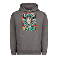 Pigment Tornado Mom Bull Skull Mother's Day Urban Hoodie - CowGirlArtShop