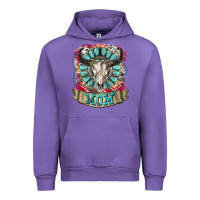 Tulip Mom Bull Skull Mother's Day Urban Hoodie - CowGirlArtShop