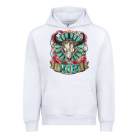 White Mom Bull Skull Mother's Day Urban Hoodie - CowGirlArtShop