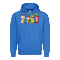 True Royal Christmas characters coffee cups Zipper Hoodie - MaliasSmallBusiness