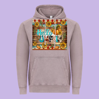 Hello Pumpkin Tumbler Vintage Hoodie Designed By Bundleandbundleshop