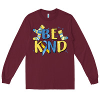 Burgundy be kind Long Sleeve Tee - MaliasSmallBusiness