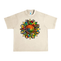 Sandshell autism awareness cowhide leopard sunflower Urban Heavy Tee - Artiststas