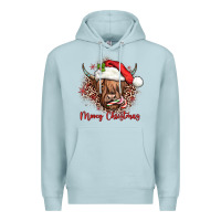 Blue Mist mooey christmas cow Premium Hoodie - JahusDesignShop