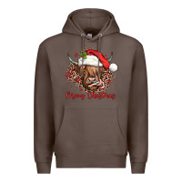Coffee mooey christmas cow Premium Hoodie - JahusDesignShop