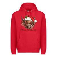 Red mooey christmas cow Premium Hoodie - JahusDesignShop