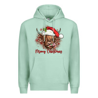 Seafoam mooey christmas cow Premium Hoodie - JahusDesignShop