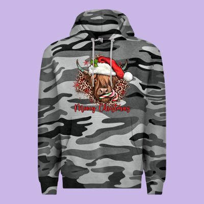 Mooey Christmas Cow Premium Hoodie Designed By Jahusdesignshop
