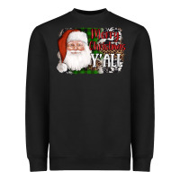 Black santa merry christmas y'all Heavyweight Sweatshirt - AdoDesignShop