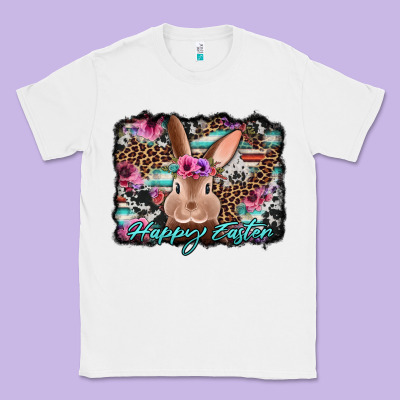 Happy Easter Bunny Western Background Classic Tee Designed By Jasminsmagicworld