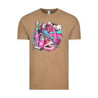 Vintage Coffee dental elements and cancer with cowhide and leopard Vintage Tee - AdoDesignShop