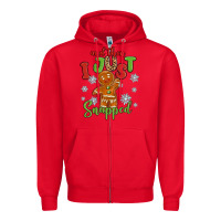 Red and then i just snnaped Zipper Hoodie - MaliasSmallBusiness