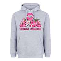 Heather Grey tackle cancer pumpkins football and ribbon breast cancer awareness Heavyweight Hoodie - Jasminsmagicworld