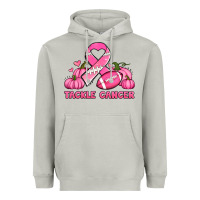 Tackle Cancer Pumpkins Football And Ribbon Breast Cancer Awareness Heavyweight Hoodie | Teevron