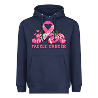 Navy tackle cancer pumpkins football and ribbon breast cancer awareness Heavyweight Hoodie - Jasminsmagicworld