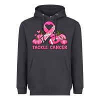 Smoke tackle cancer pumpkins football and ribbon breast cancer awareness Heavyweight Hoodie - Jasminsmagicworld