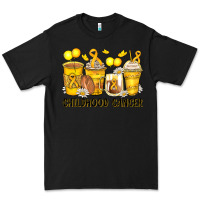 Black childhood cancer coffee cups Premium Tee - Zillion Design Studio