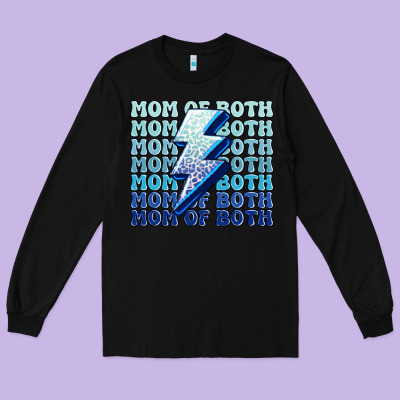 Mom Of Both Boys Long Sleeve Tee Designed By Maliassmallbusiness