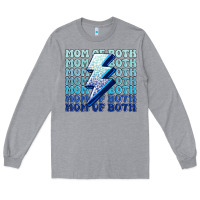 Heather Grey mom of both boys Long Sleeve Tee - MaliasSmallBusiness