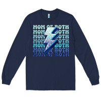 Navy mom of both boys Long Sleeve Tee - MaliasSmallBusiness