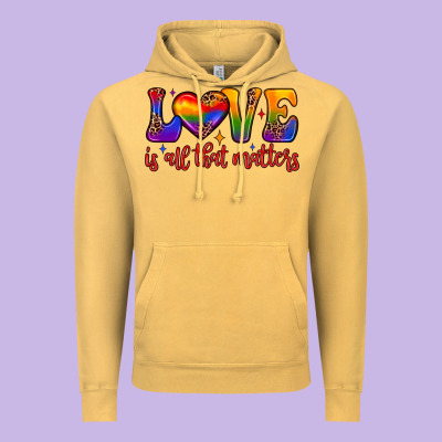 Love Is All That Matters Vintage Hoodie Designed By Jahusdesignshop