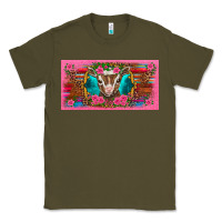Army Green western baby boer goat pink flowers serape leopard pink glitter patter Classic Tee - BarkalooDesign
