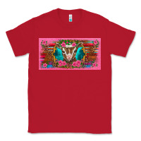 Red western baby boer goat pink flowers serape leopard pink glitter patter Classic Tee - BarkalooDesign