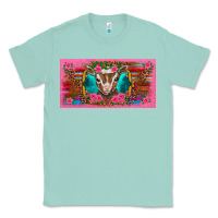 Seafoam western baby boer goat pink flowers serape leopard pink glitter patter Classic Tee - BarkalooDesign