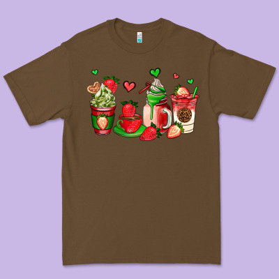 Strawberry Coffee Cups Premium Tee Designed By Adodesignshop