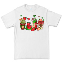 White strawberry coffee cups Premium Tee - AdoDesignShop