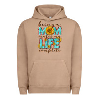 Pigment Burro Being a Mom makes my life complete Mother's Day Urban Hoodie - CowGirlArtShop