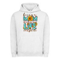 Pigment Lunar Rock Being a Mom makes my life complete Mother's Day Urban Hoodie - CowGirlArtShop