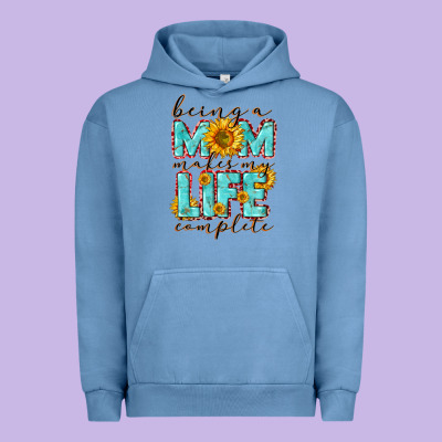 Being A Mom Makes My Life Complete Mother's Day Urban Hoodie Designed By Cowgirlartshop