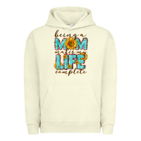 Pigment Pistachio Being a Mom makes my life complete Mother's Day Urban Hoodie - CowGirlArtShop