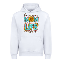 White Being a Mom makes my life complete Mother's Day Urban Hoodie - CowGirlArtShop
