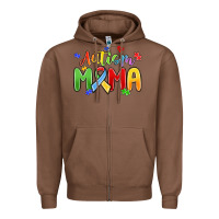 Chestnut autism mama Zipper Hoodie - MaliasSmallBusiness
