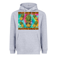Heather Grey summer pineapple Heavyweight Hoodie - BarkalooDesign