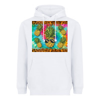 White summer pineapple Heavyweight Hoodie - BarkalooDesign