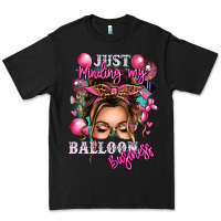 Black just minding my balloon business messy bun Premium Tee - texasbilliewilder