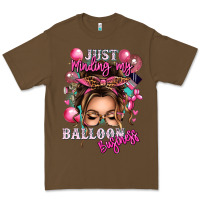 Cacao just minding my balloon business messy bun Premium Tee - texasbilliewilder