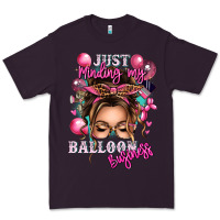 Plum just minding my balloon business messy bun Premium Tee - texasbilliewilder