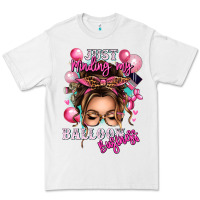 White just minding my balloon business messy bun Premium Tee - texasbilliewilder