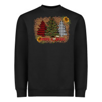 Black merry and bright with tree's Heavyweight Sweatshirt - AdoDesignShop