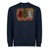 Navy merry and bright with tree's Heavyweight Sweatshirt - AdoDesignShop