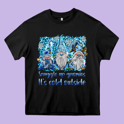Snuggle Up Gnomies It's Coll Outside Heavy Core Tee Designed By Barkaloodesign