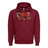 Burgundy santa s favorite coffee school secretary Zipper Hoodie - MaliasSmallBusiness