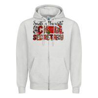 Dove Grey santa s favorite coffee school secretary Zipper Hoodie - MaliasSmallBusiness