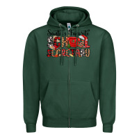 Sports Green santa s favorite coffee school secretary Zipper Hoodie - MaliasSmallBusiness